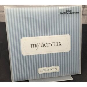 Close To My Heart My Acrylix Sketchy Lowercase C1081 Alphabet Stamps Cling